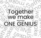 Together We Make One Genius, Funny Sarcastic Waterproof Sticker, Water Bottle Sticker, Kindle Sticker, Laptop Sticker