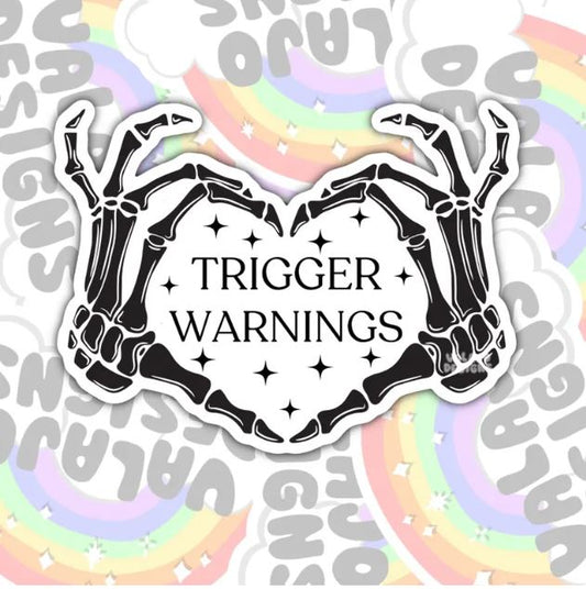Trigger Warning, Waterproof Sticker, Water Bottle Sticker, Kindle Sticker, Laptop Sticker, Smut Lover Stickers