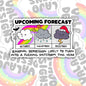 Upcoming Forecast, Mental Health Waterproof Sticker, Funny Water Bottle Sticker, Kindle Sticker, Laptop Sticker