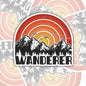 Wanderer, Waterproof Sticker, Water Bottle Sticker, Kindle Sticker, Laptop Sticker, Lake Life, Life Outdoors, Camping, Traveling Stickers