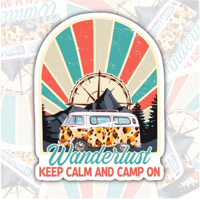 Keep Calm And Hike On, Waterproof Sticker, Water Bottle Sticker, Kindle Sticker, Laptop Sticker, Lake Life, Life Outdoors, Camping, Traveling Stickers