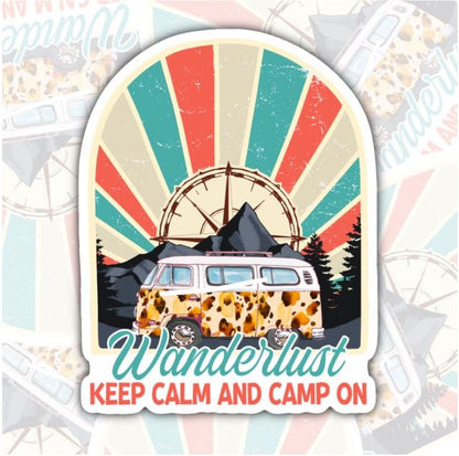 Keep Calm And Hike On, Waterproof Sticker, Water Bottle Sticker, Kindle Sticker, Laptop Sticker, Lake Life, Life Outdoors, Camping, Traveling Stickers