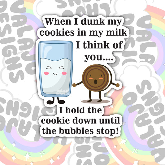 I Think Of You, Funny Waterproof Sticker, Sarcastic Water Bottle Sticker, Kindle Sticker, Laptop Sticker