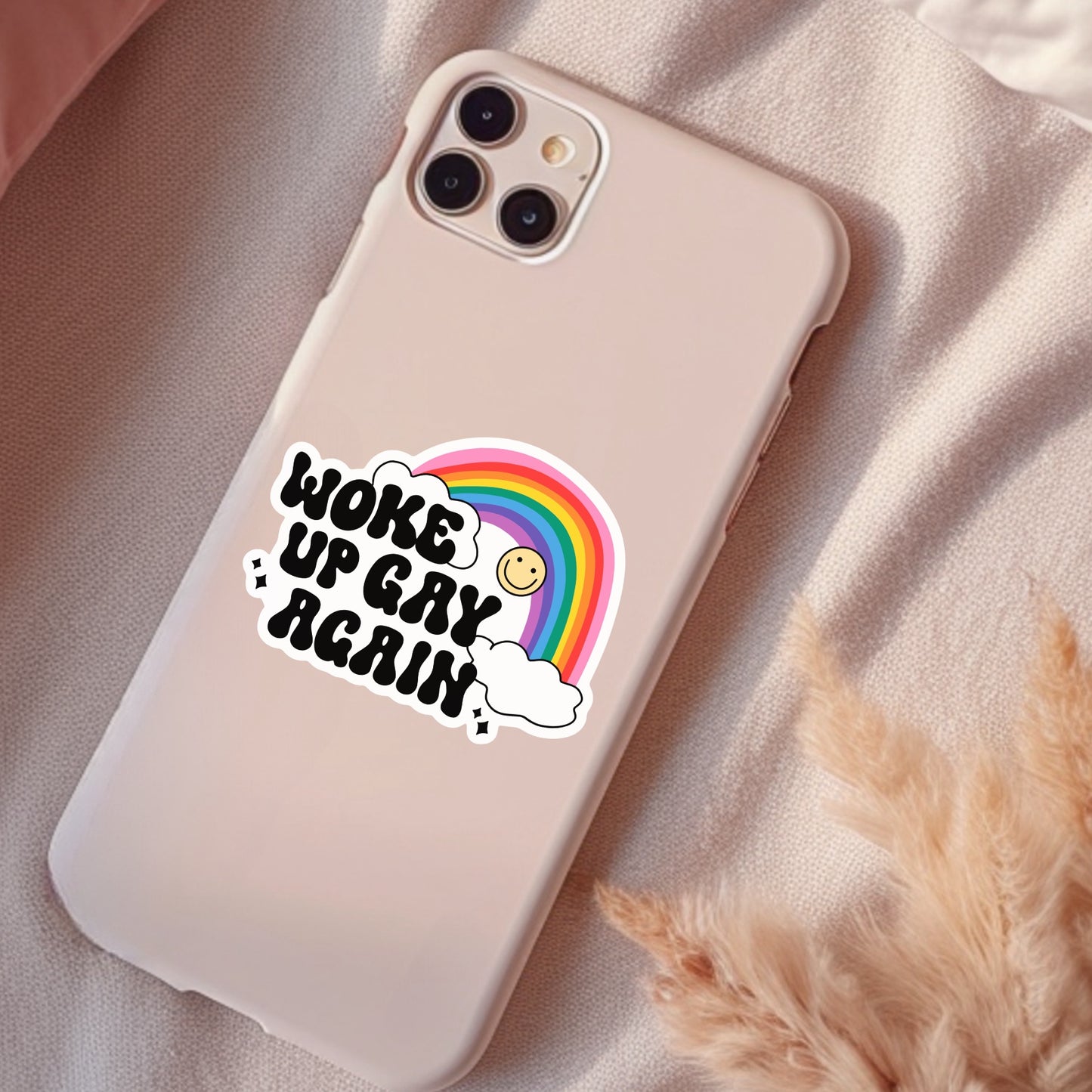Woke Up Gay Again, Water Bottle Sticker, Kindle Sticker, Laptop Sticker, Social Justice Stickers, Feminist Stickers, Roe V Wade Stickers